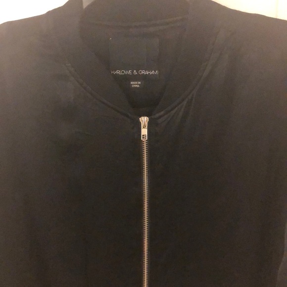 Harlow & Graham | Black Bomber Jacket - Picture 4 of 7